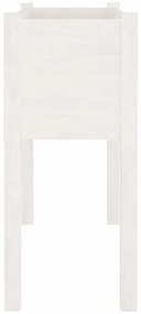 Vaso de jardim 70x31x70 cm madeira de pinho maciça branco