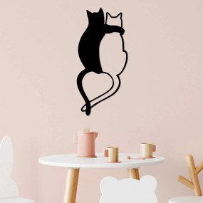 Acessório Decorativo de Parede Love Cats – Preto – 33 x 70 cm