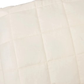 Manta pesada 6 kg 137x200 cm tecido creme-claro