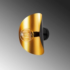 Candeeiro de Parede Sivani – Preto e Dourado – 17 x 13 cm
