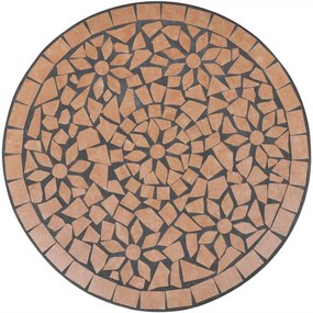 Conjunto bistrô azulejos de cerâmica 3 pcs terracota