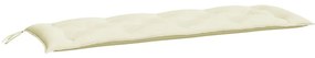 Almofadões banco jardim 2 pcs tecido oxford branco nata