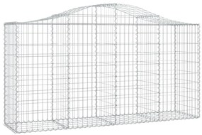 Cestos gabião arqueados 14 pcs 200x50x100/120 ferro galvanizado