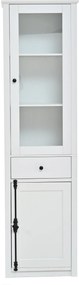 Vitrine alta com iluminação LED, Branco | AOSOM Portugal