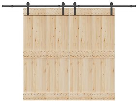vidaXL Kit de ferragens para porta deslizante 427 cm aço preto