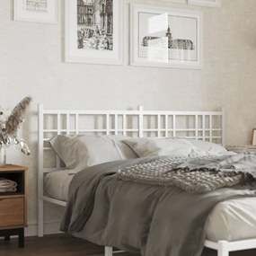 vidaXL Cabeceira de cama 160 cm metal branco