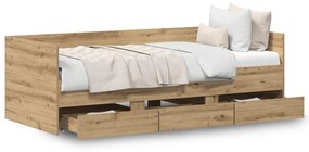 Cama Auxiliar Carvalho Artesanal Madeira Engenheirada 90 x 200 cm