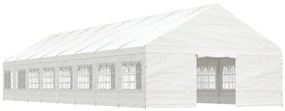 Gazebo com telhado 17,84x5,88x3,75 m polietileno branco