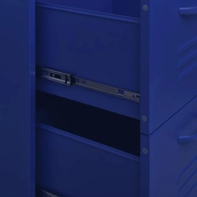 Armário com gavetas aço 80x35x101,5 cm azul-marinho