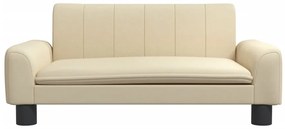 Sofá infantil 70x45x30 cm tecido cor creme