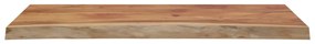 Tampo de mesa retangular borda viva 90x40x2,5 cm acácia maciça