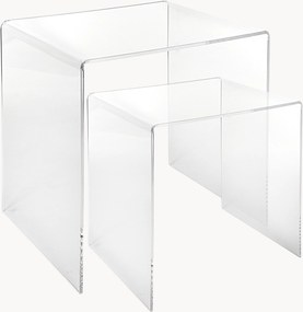Mesa de apoio Clarity, conjunto de 2