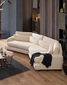 **** Sofá de 4 Lugares River – Bege – 330 cm x 105 cm x 90 cm

**