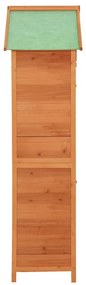 Armário de arrumação para jardim 42,5x64x190 cm castanho