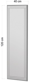 Espelho Buhem – Branco – 40 cm x 120 cm x 2,2 cm