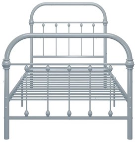 Estrutura de cama 100x200 cm metal cinzento