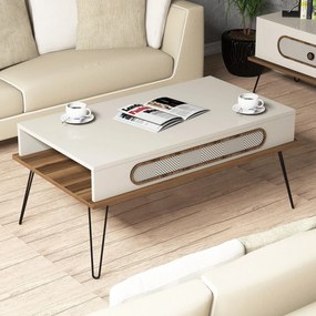 Mesa de Centro Ekol – Creme – 105x45,8x56 cm