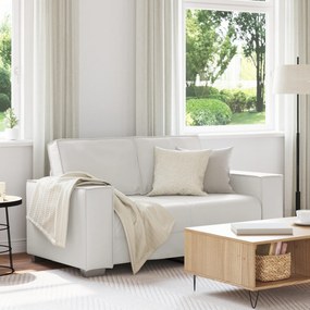 Sofá Loveseat vidaXL Branco 120 cm em Couro Sintético