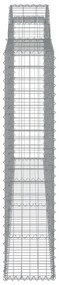 Cestos gabião arqueados 4pcs 300x30x140/160cm ferro galvanizado