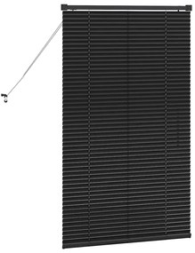 Persiana de Janela com cortinas Outros Manual Preto 80 x 130 cm Alumín