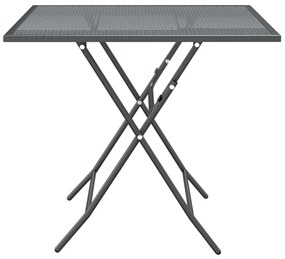 Mesa de jardim 80x80x72 cm malha metal expandido antracite