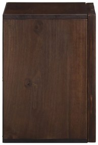 Armário de parede p/ casa de banho mangueira maciça castanho