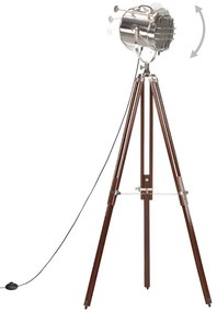 Candeeiro de chão tripé 180 cm madeira de mangueira maciça
