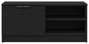 Aparador de TV vidaXL Preto Carvalho 80x35x36,5 cm Madeira Engenharia