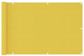 vidaXL Tela de varanda 90x400 cm PEAD cor amarelo