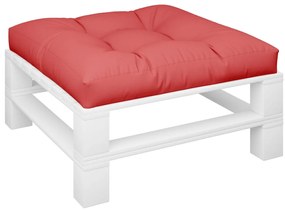 Almofadão para sofá de paletes 80x80x12 cm tecido vermelho