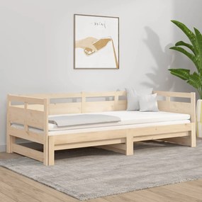 820312 vidaXL Estrutura sofá-cama de puxar 2x(90x200) cm madeira pinho maciça