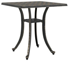 Mesa de jardim 53x53x53 cm alumínio fundido bronze