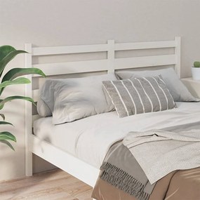 Cabeceira de cama 146x4x100 cm pinho maciço branco