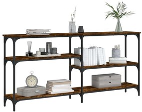 Mesa consola 160x29x75 cm derivados de madeira carvalho fumado