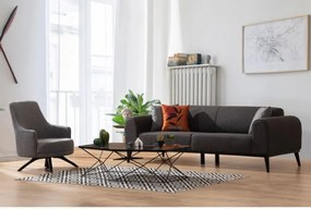 Sofá-Cama de 3 Lugares Kapri – Antracite – 220x84x77 cm
