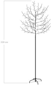 Árvore de Natal 220 LED flor cerejeira luz branco frio 220 cm