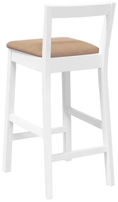 Bancos de bar com almofadões 2pcs madeira de seringueira maciça