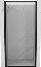 Mexen Exo porta de chuveiro de abrir 100 cm, transparente, preto - 817-100-000-70-00