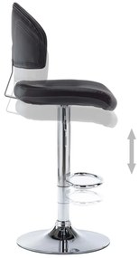 Bancos de bar 2 pcs couro artificial preto