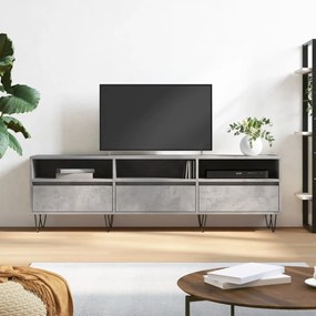 vidaXL Móvel de TV 150x30x44,5 cm derivados de madeira cinza cimento