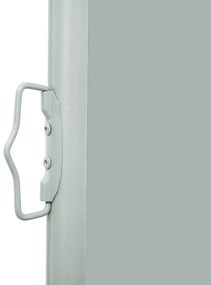Toldo lateral retrátil para pátio 140x600 cm cinzento
