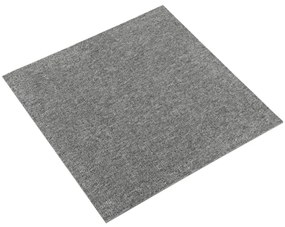 Ladrilhos carpete para pisos 20 pcs 5 m² 50x50 cm cinzento