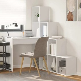 vidaXL Secretária de canto Branco Standard Madeira engenheirada e MDF