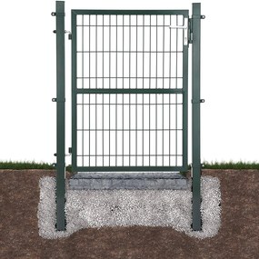 Portão de jardim 106 x 125 cm (C x A) em aço galvanizado Verde