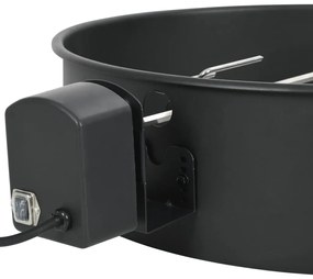 Conjunto espeto giratório para churrasqueira 57 cm preto