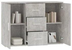 Aparador 91x29,5x65 cm derivados de madeira cinza cimento