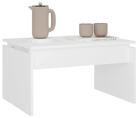 Mesa de centro 68x50x38 cm contraplacado branco