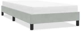 vidaXL Estrutura de cama sem colchão 80x220 cm veludo cinzento-claro
