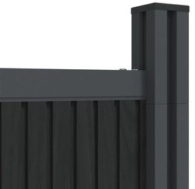 Painel de vedação 526x186 cm WPC cinzento