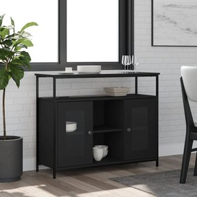 Aparador 100x35x80 cm derivados de madeira preto